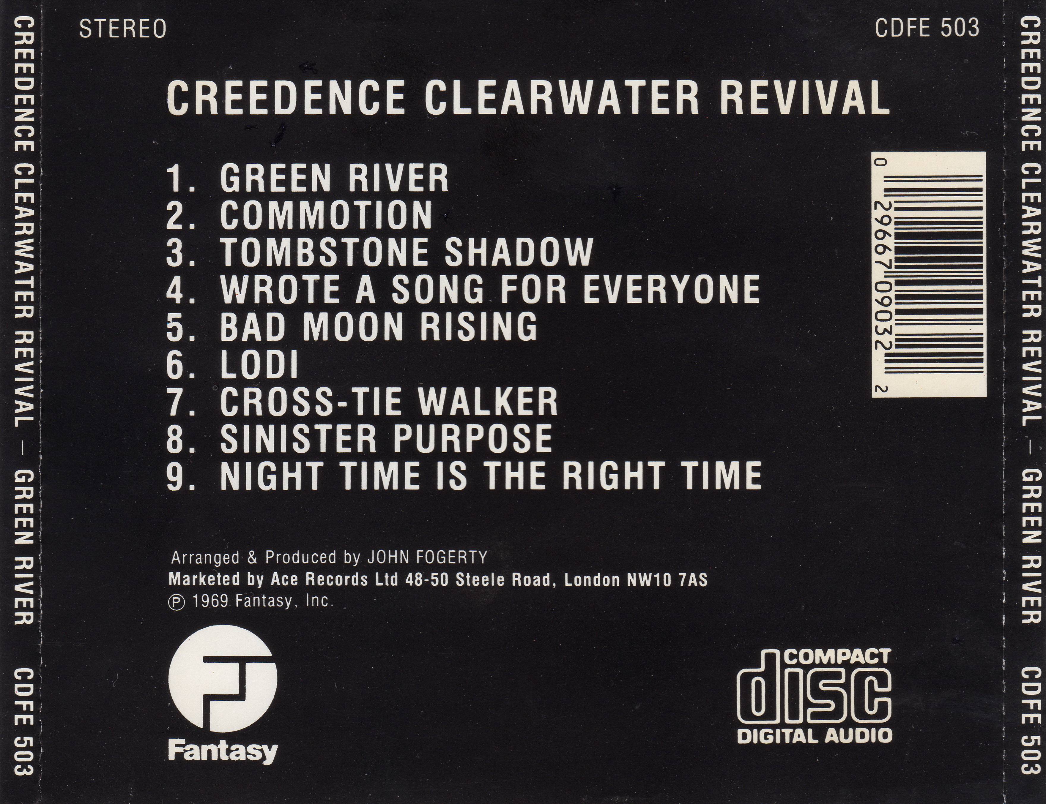 Creedence Clearwater Revival Green River : Back UK
